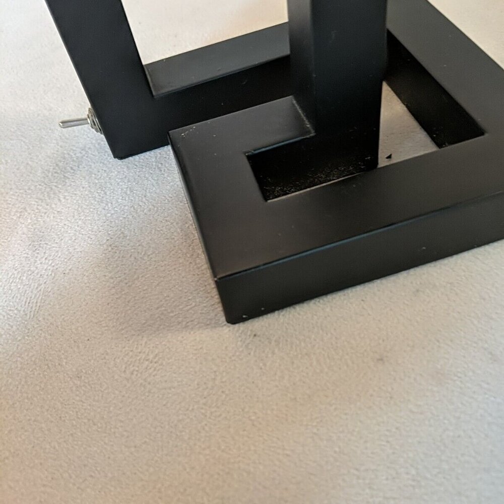 IKEA Korsby Table Lamp 2 Light Black Postmodern Industrial Accent Rectangles HTF - Picture 5 of 14